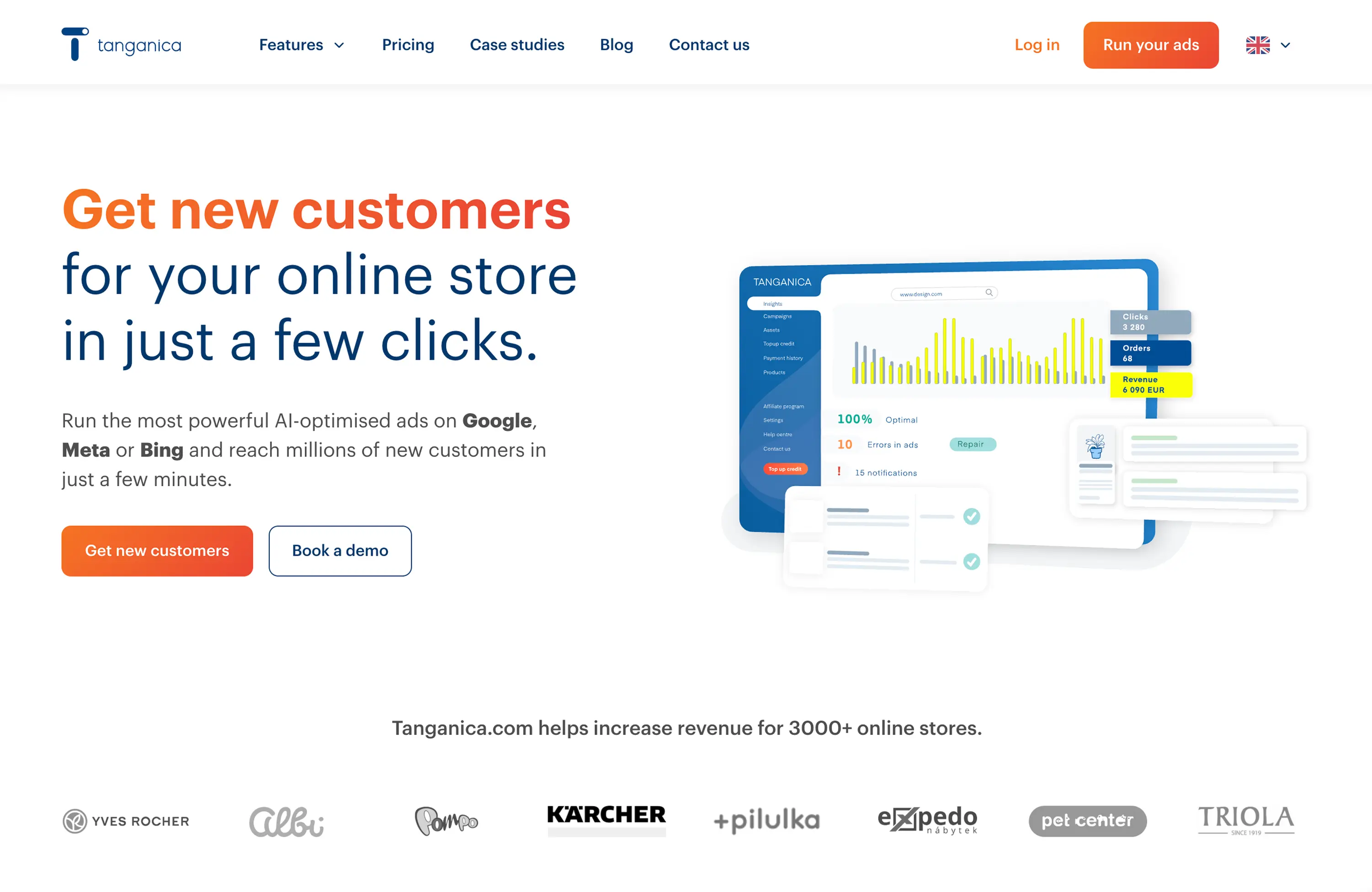 Webflow website mockup of tanganica.com