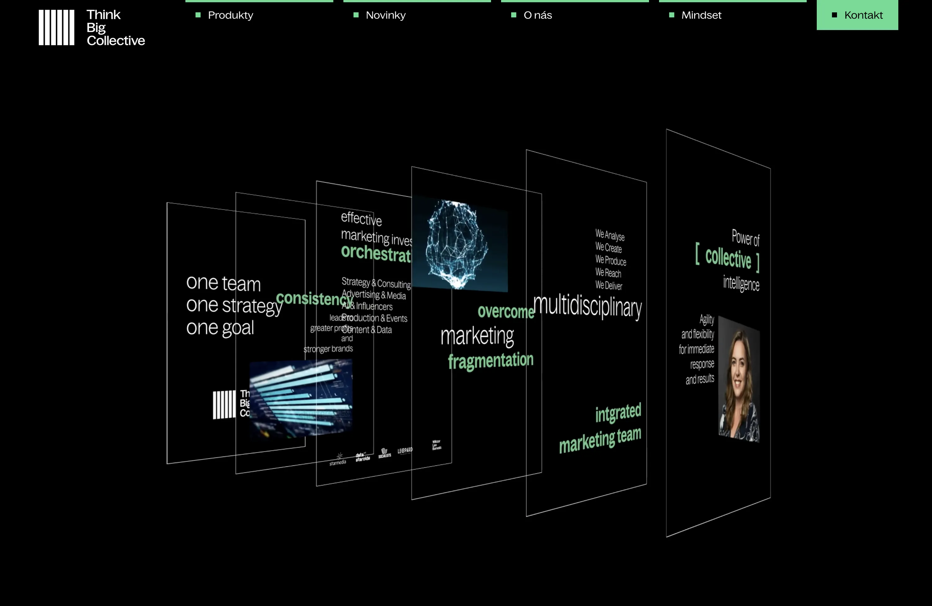 Preview of the website www.thinkbig.sk created in Webflow
